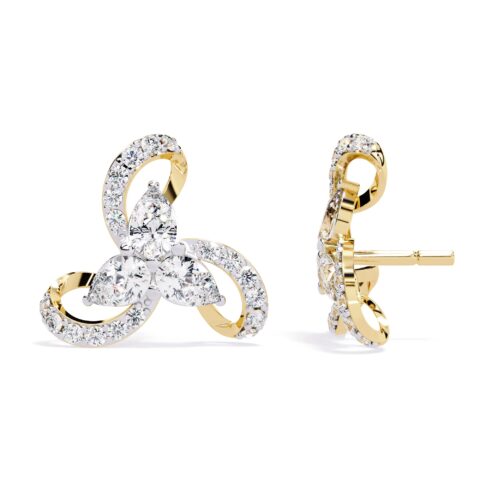 The Trinity Bloom Diamond Studs