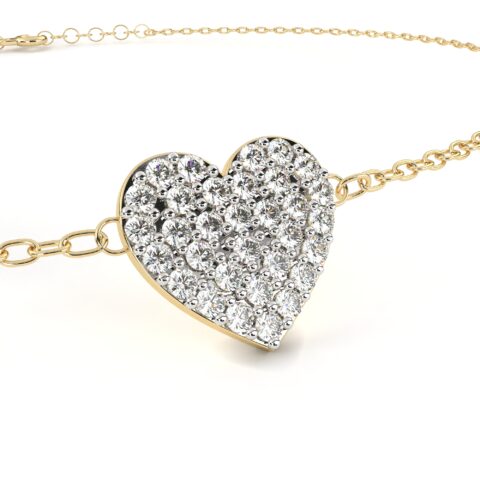 The Pave Heart Bracelet
